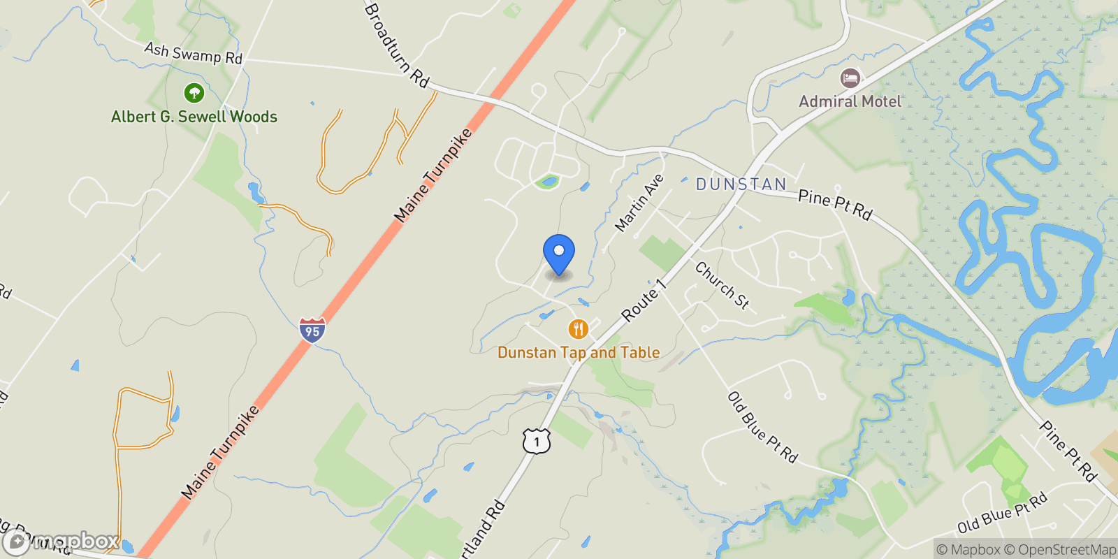 Map showing 9 Paulsen Drive, Scarborough, ME 04074, Scarborough, Maine, United States.