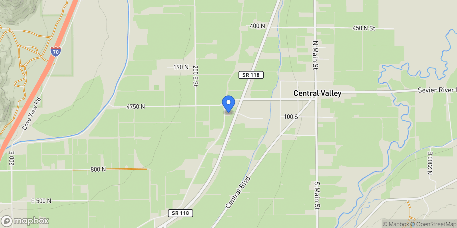 Map showing 76 S SR 118, Monroe, Utah, United States.
