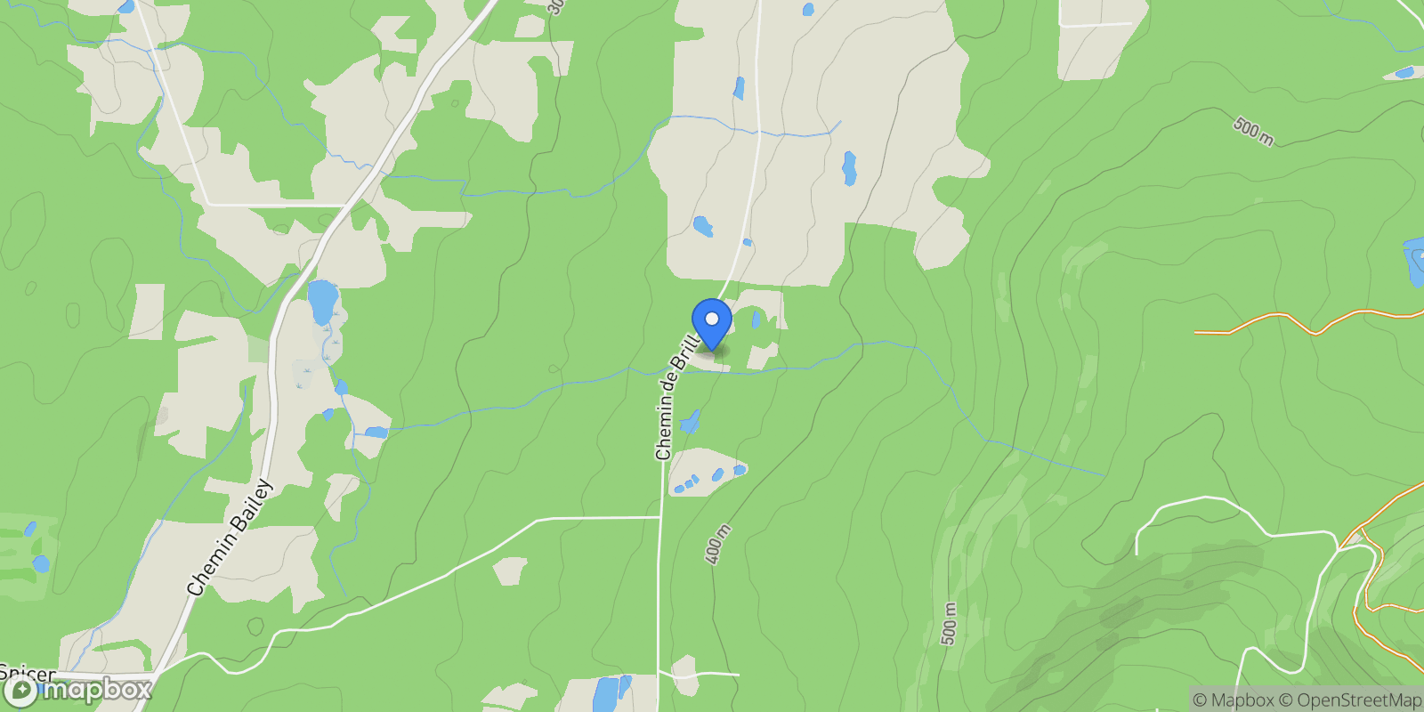 Map showing 425 Ch. de Brill, West Bolton, Quebec, Quebec, Canada.