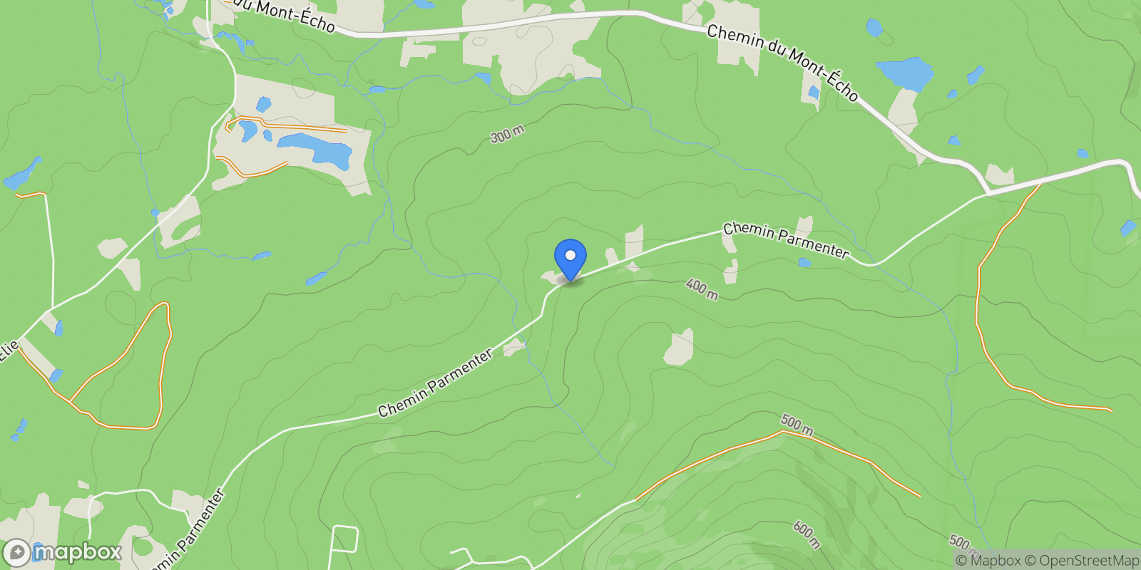 Map showing 855 Ch. Parmenter, Sutton, Quebec, Canada.