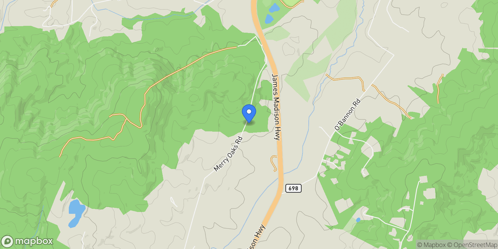 Map showing 5393 Merry Oaks, The Plains, VA 20198, The Plains, Virginia, United States.