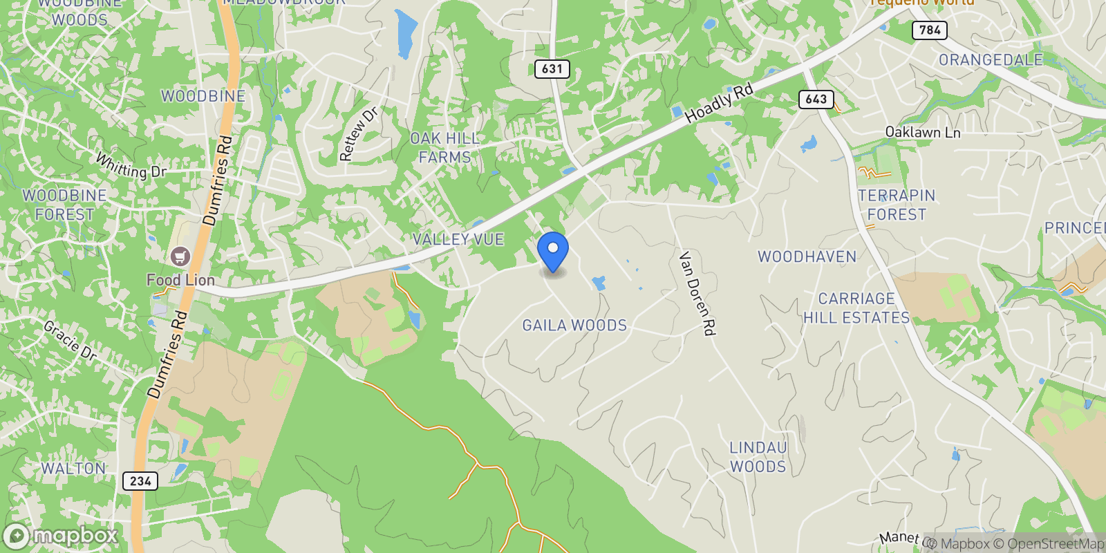 Map showing 13575 Bethel Road, Manassas, VA 20112, Manassas, Virginia, United States.
