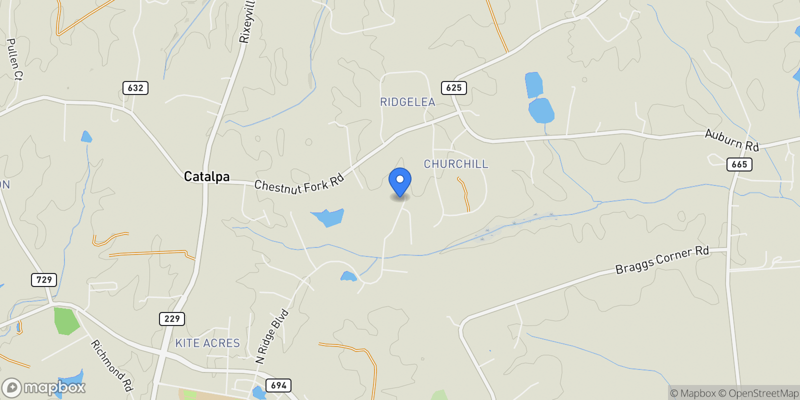 Map showing 15095 N Ridge Boulevard , Culpeper, VA 22701, Culpeper, Virginia, United States.