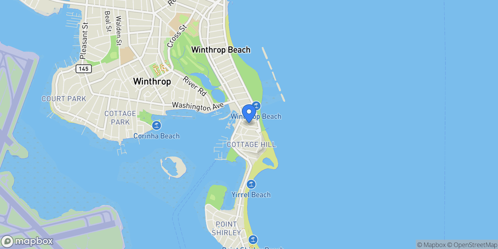 Map showing 5 Charles St, Winthrop, MA 02152, Winthrop, Massachusetts, United States.