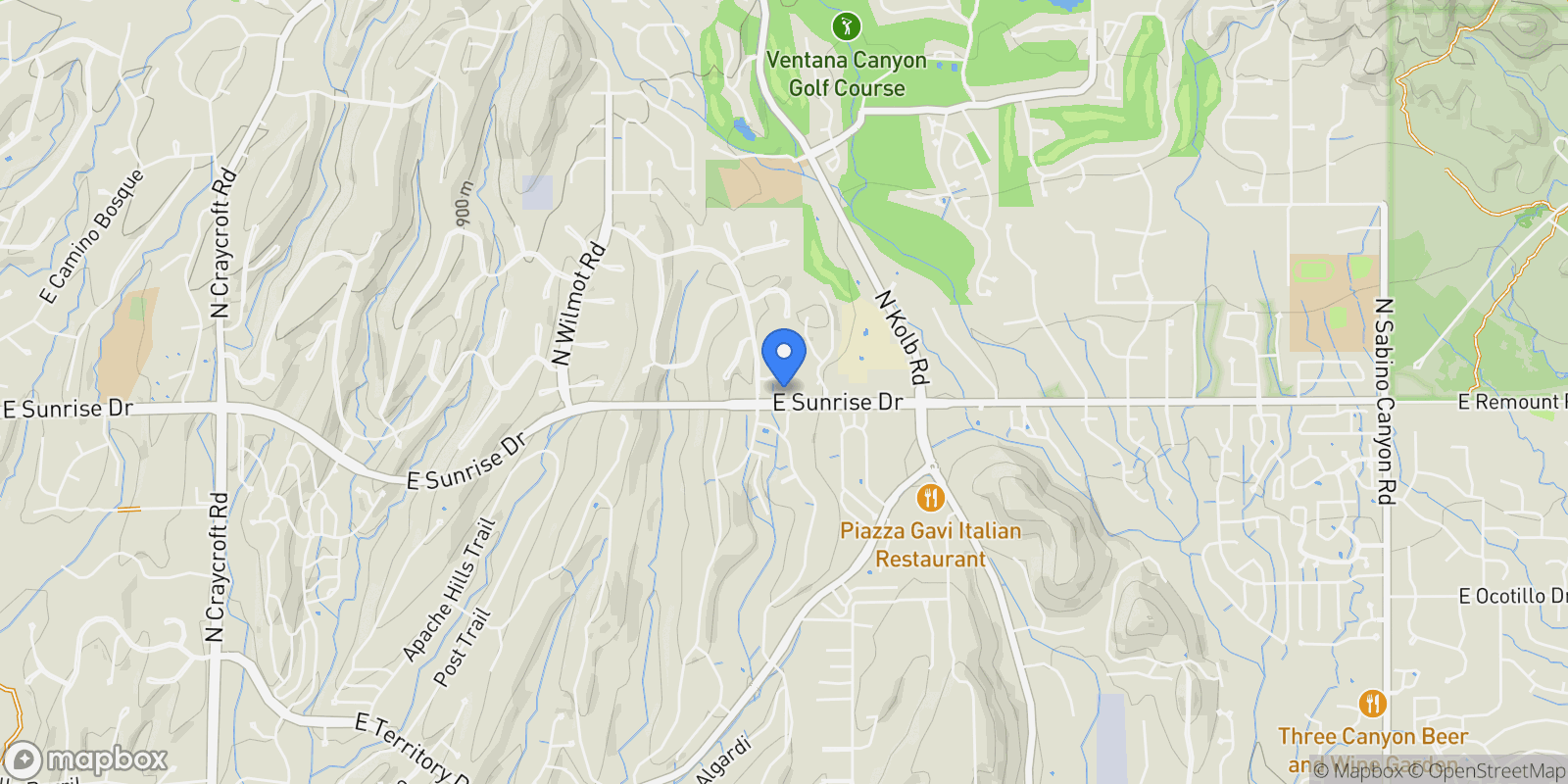 Map showing 6610 E Círculo Invierno, Tucson, AZ, 85750, USA, Tucson, Arizona, United States.