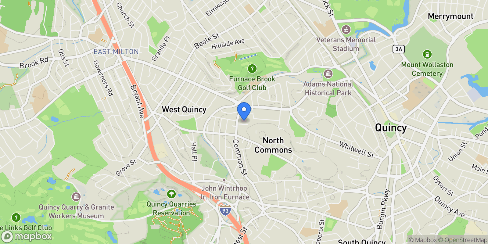 Map showing 20 Fairview St, Quincy, MA 02169, Quincy, Massachusetts, United States.