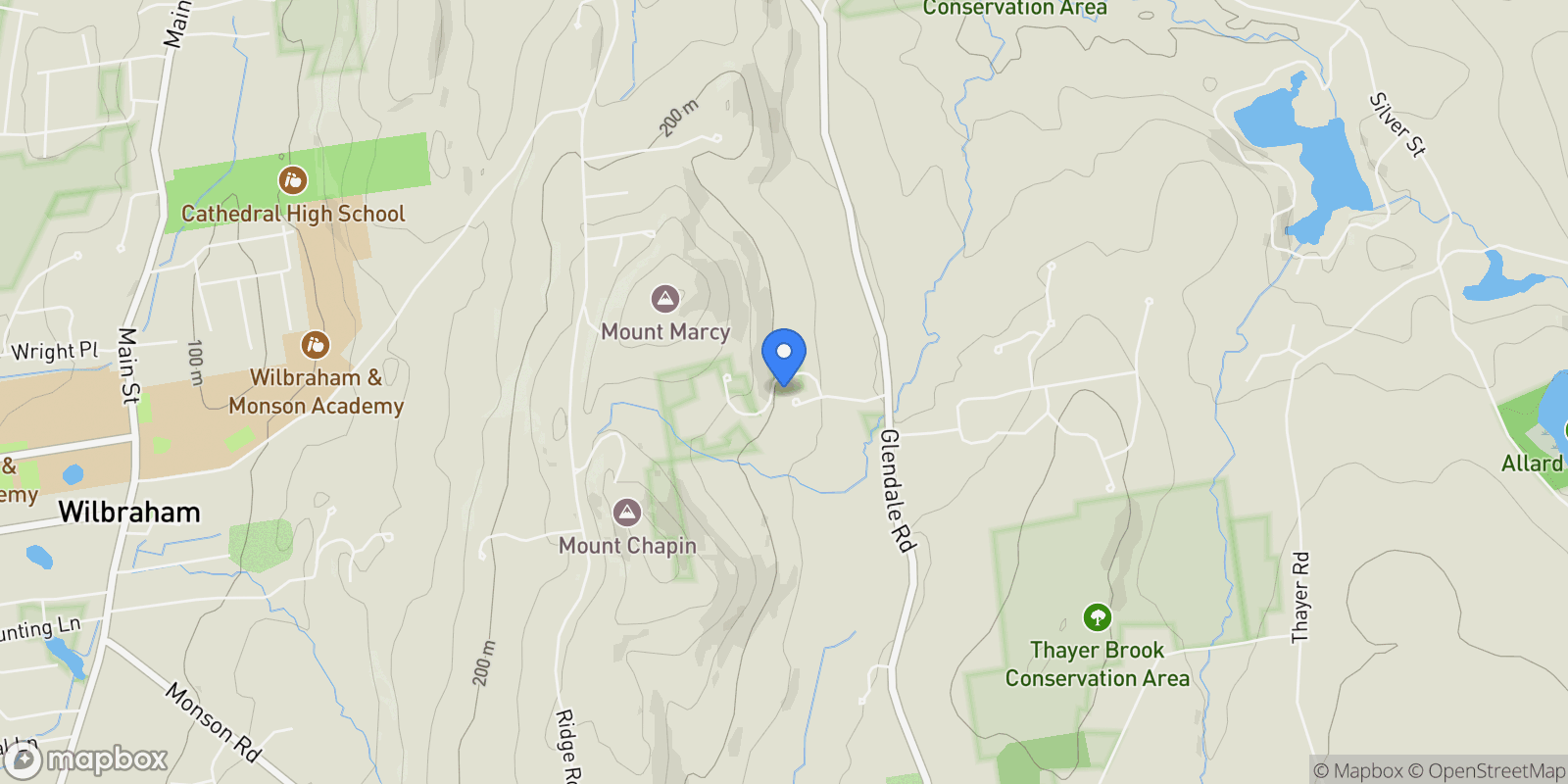 Map showing 4 Iroquois Ln, Wilbraham, MA 01095, Wilbraham, Massachusetts, United States.