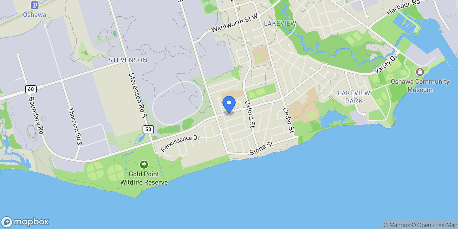Map showing 767 Phillip Murray Avenue, Oshawa, Ontario, Canada.
