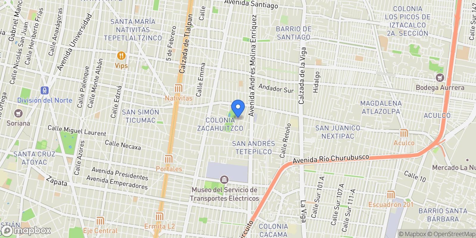 Map showing 206 Porto Alegre, Iztapalapa, Ciudad de México 09440, Santa Catarina Yecahuitzotl, Mexico City, Mexico.
