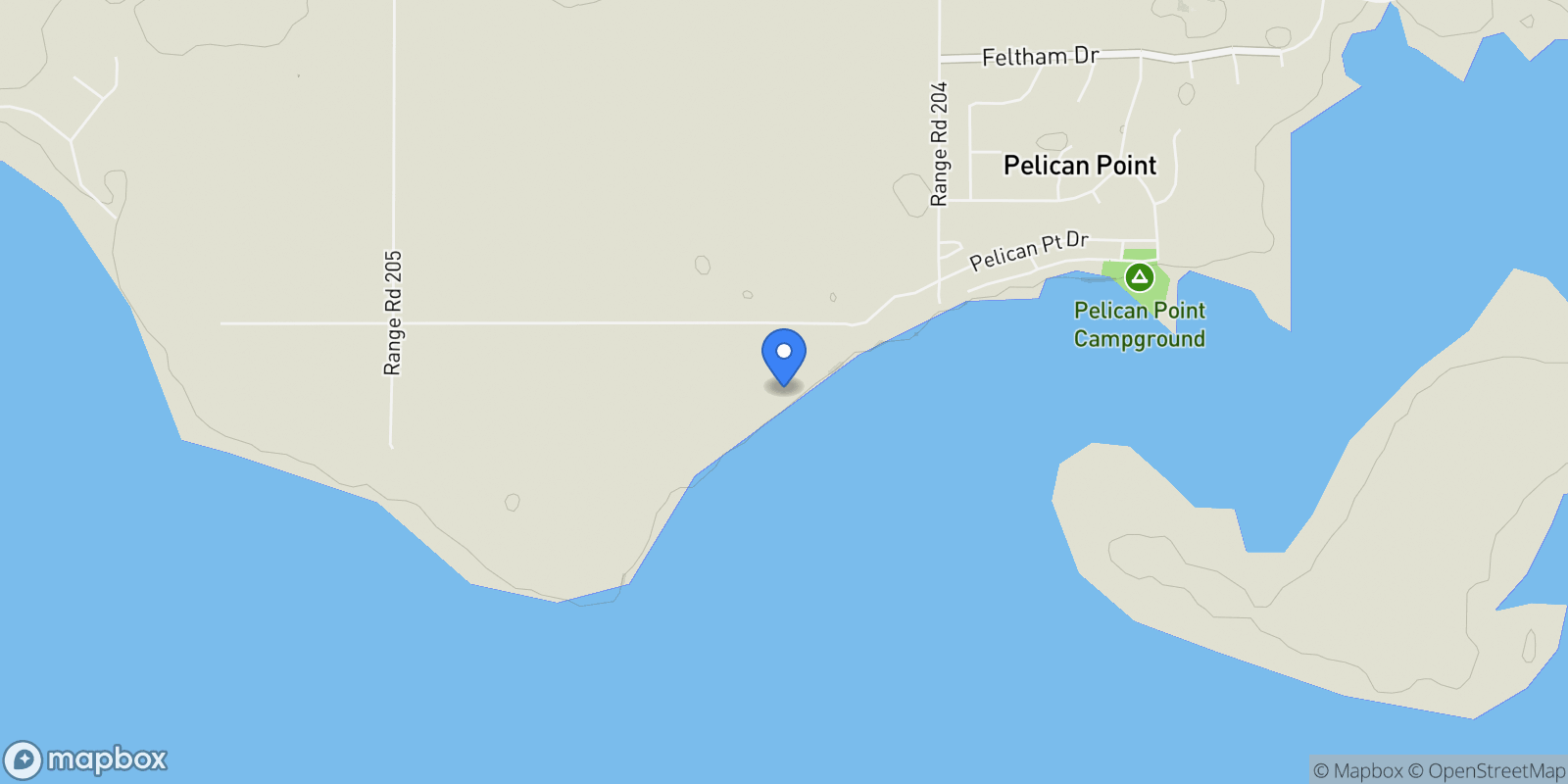 Map showing 141 Lakeshore Drive, Bashaw, Alberta, Canada.