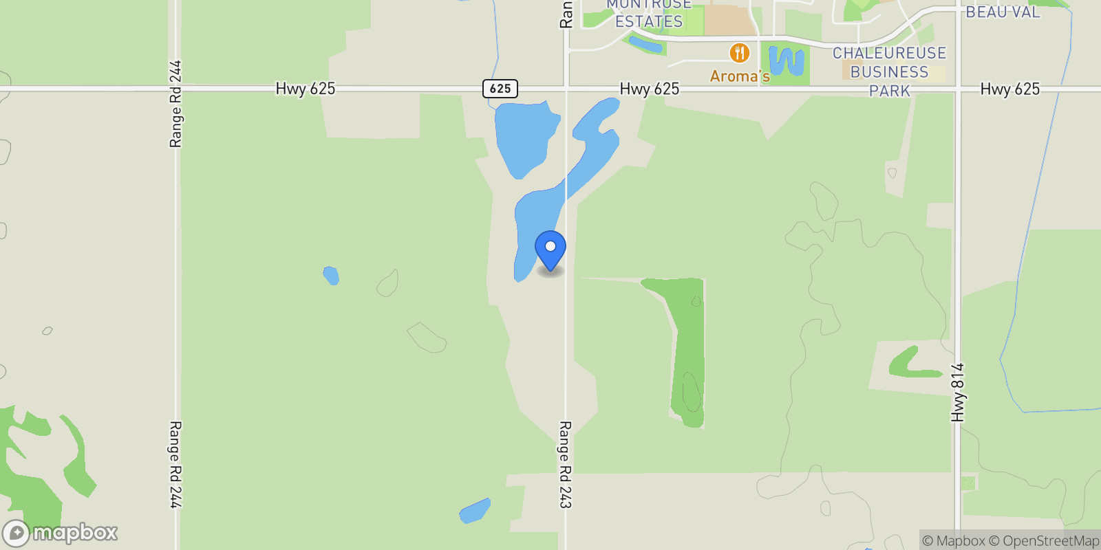Map showing 50344 RGE ROAD 243, Beaumont, Alberta, Canada.
