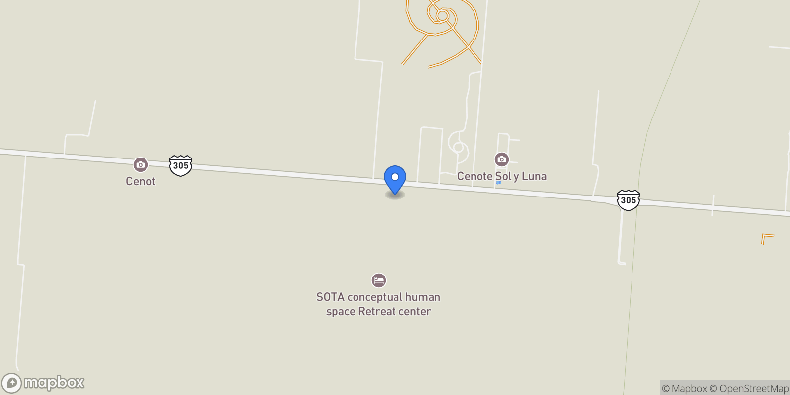 Map showing Km 12 Carretera Puerto Morelos-Leona Vicario, Puerto Morelos, Quintana Roo 77595, Puerto Morelos, Quintana Roo, Mexico.
