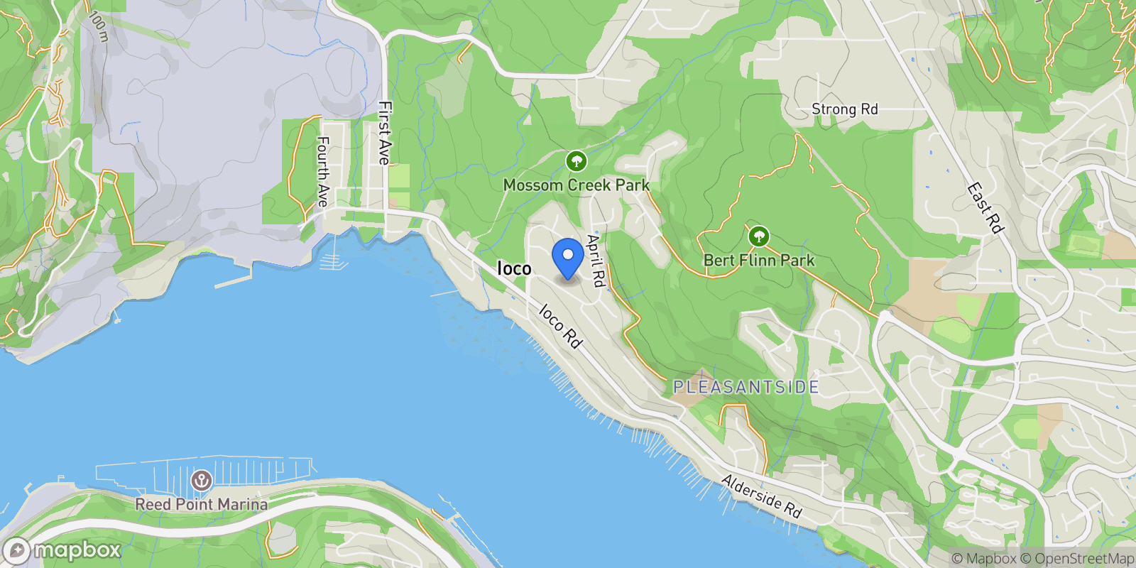 Map showing 125 April Rd, Port Moody, BC V3H 3M4, Canada, Port Moody, British Columbia, Canada.