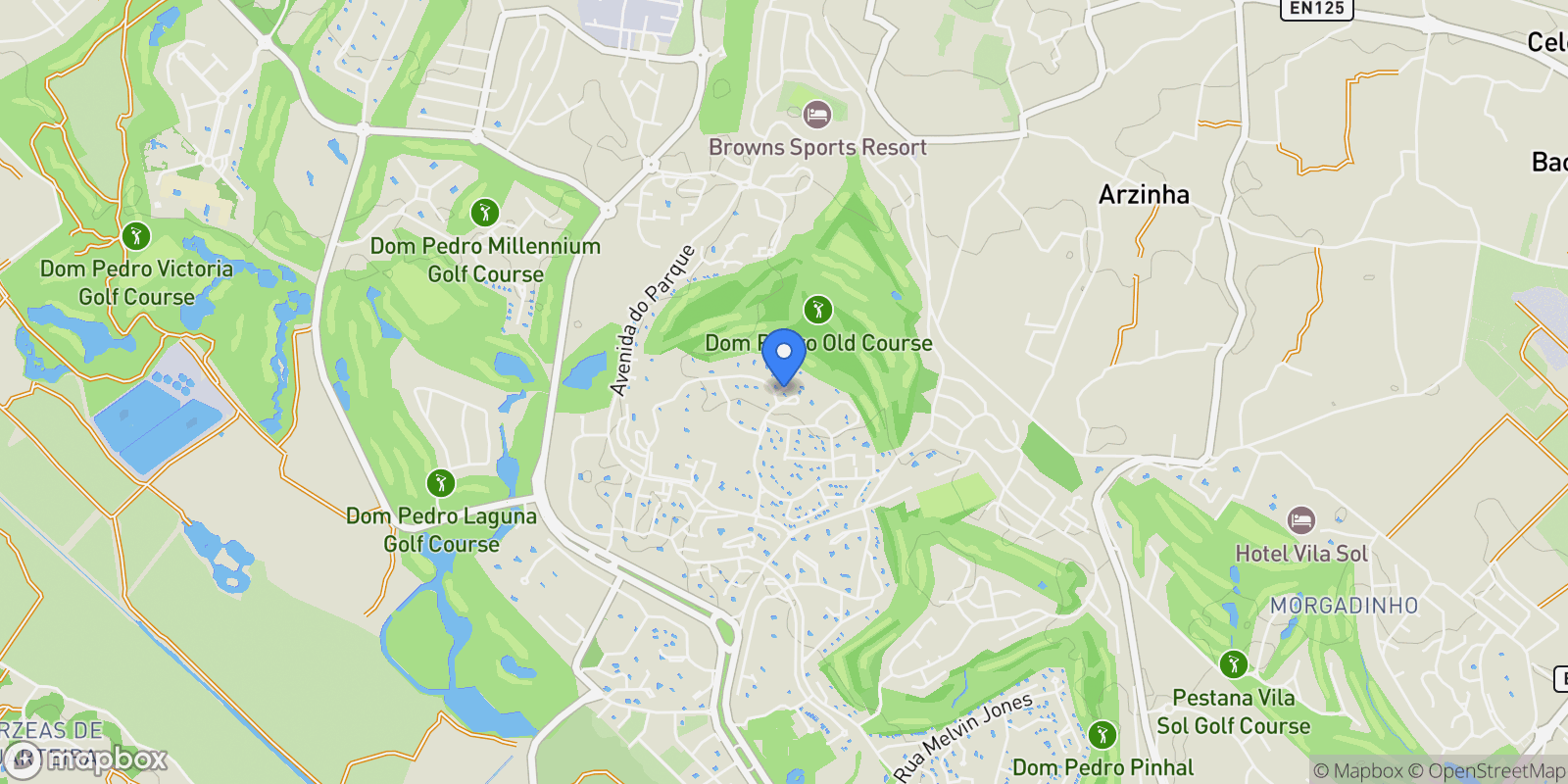 Map showing Vilamoura, Algarve, Vilamoura, Quarteira, Algarve.