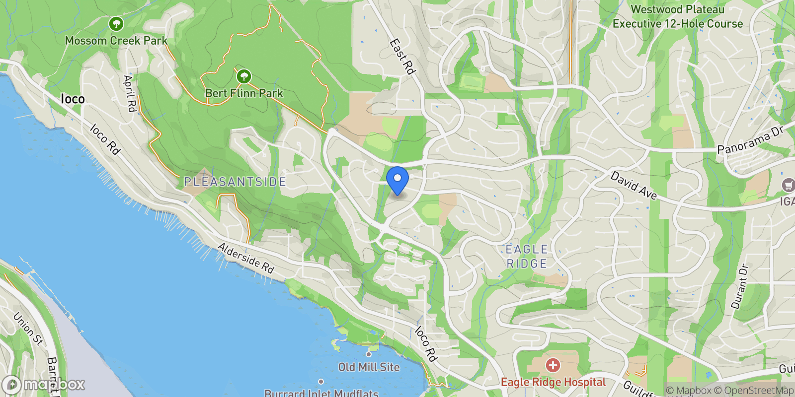 Map showing 181 Ravine Dr #1, Port Moody, BC V3H 4T3, Canada, Port Moody, British Columbia, Canada.
