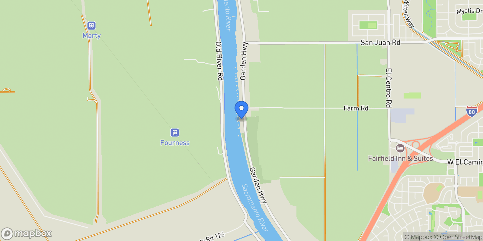 Map showing 2851 Garden Highway, Sacramento, CA 95833, Sacramento, California, United States.