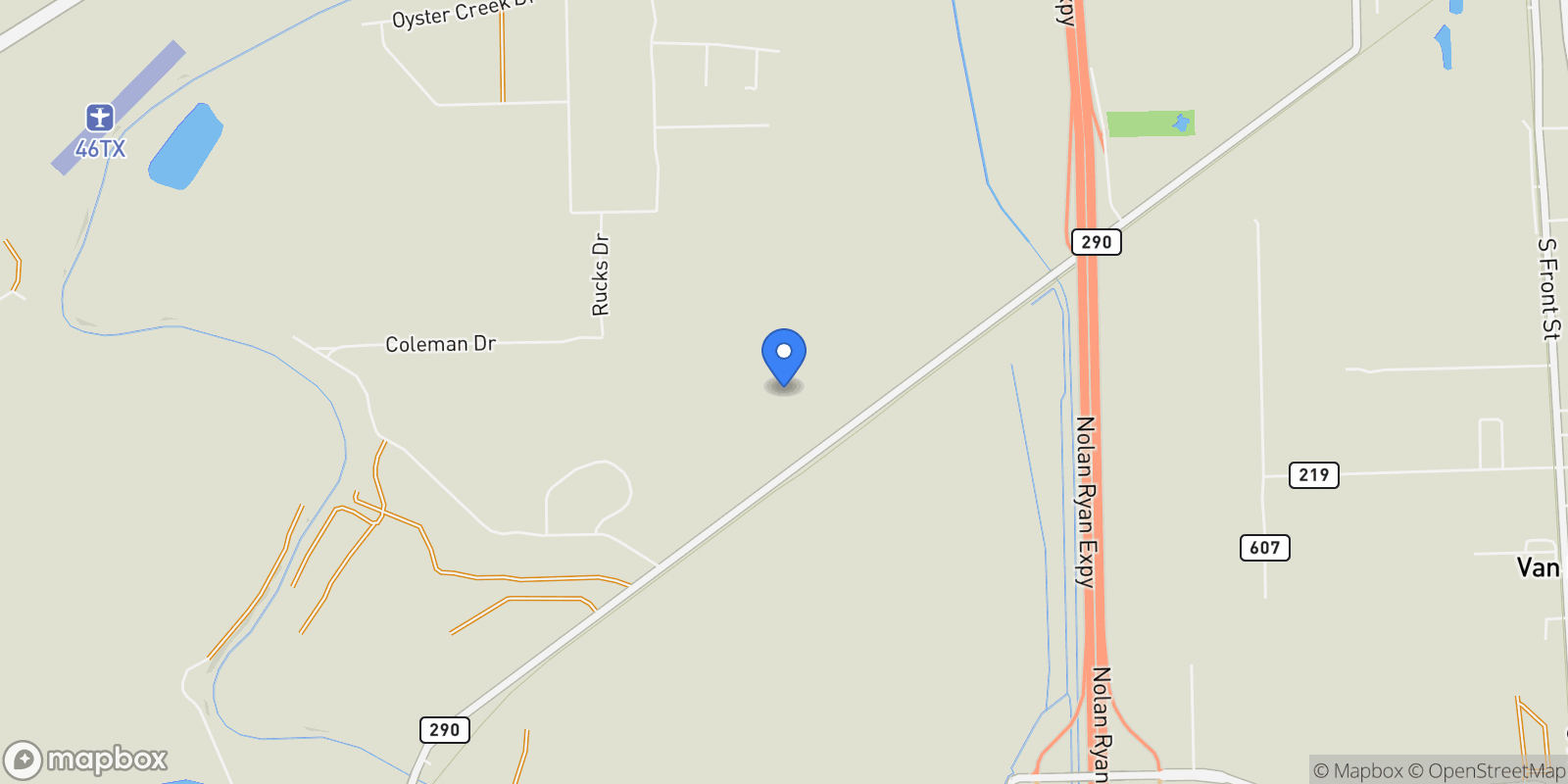 Map showing 2830 County Road 290, Angleton, TX 77515, Angleton, Texas, United States.