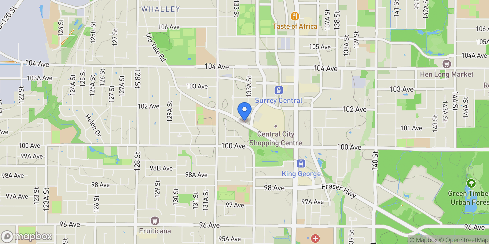 Map showing 1702 13387 OLD YALE ROAD, Surrey, British Columbia, Canada.
