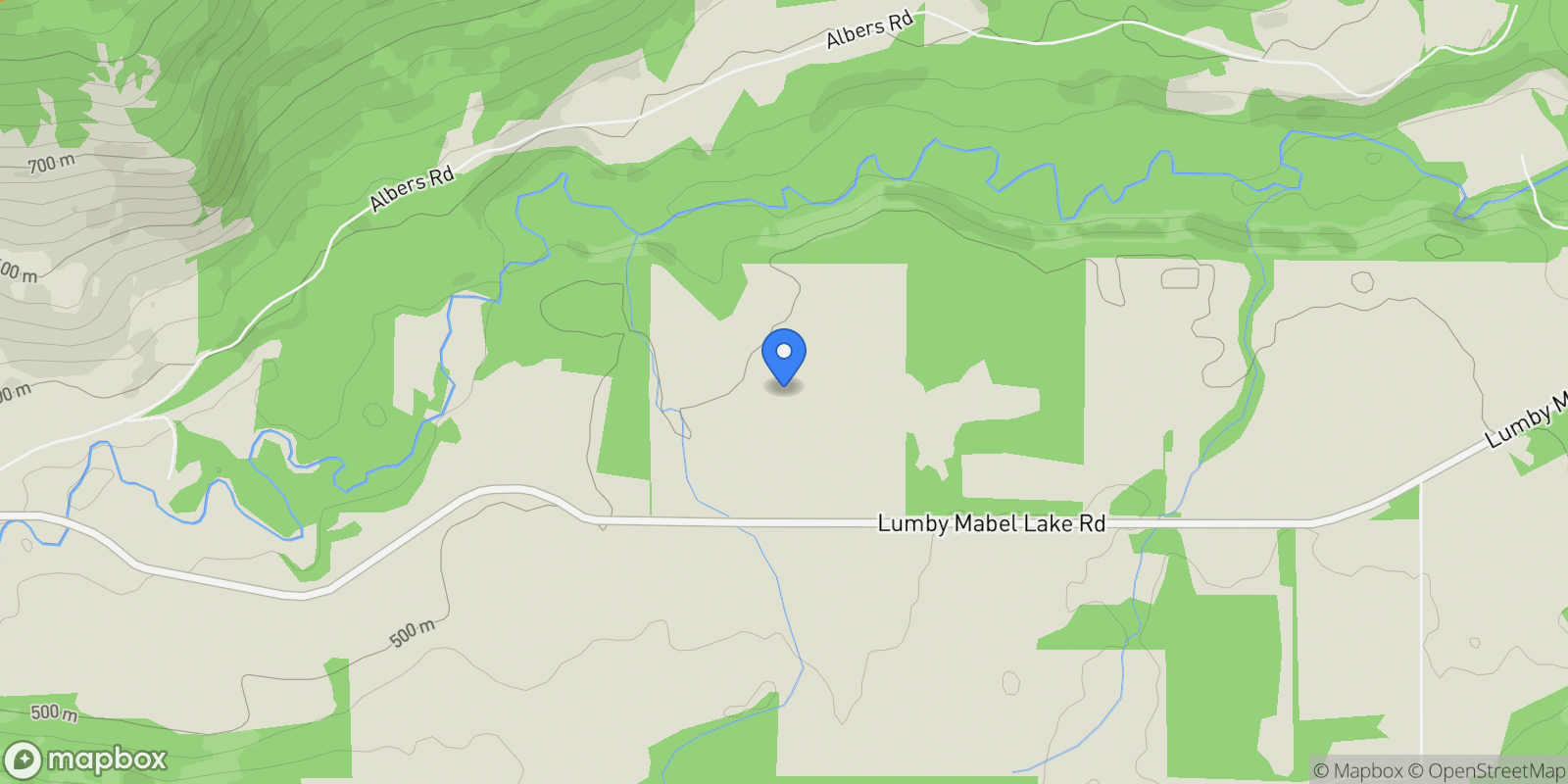 Map showing 910 Lumby Mabel Lake Road, Lumby, British Columbia, Canada.