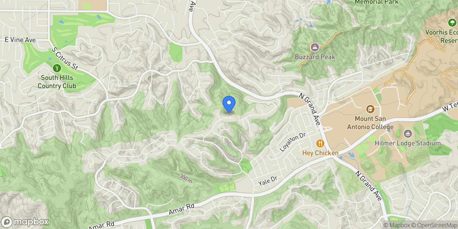 Map showing 20033 E Skyline Dr, Walnut, California, United States.