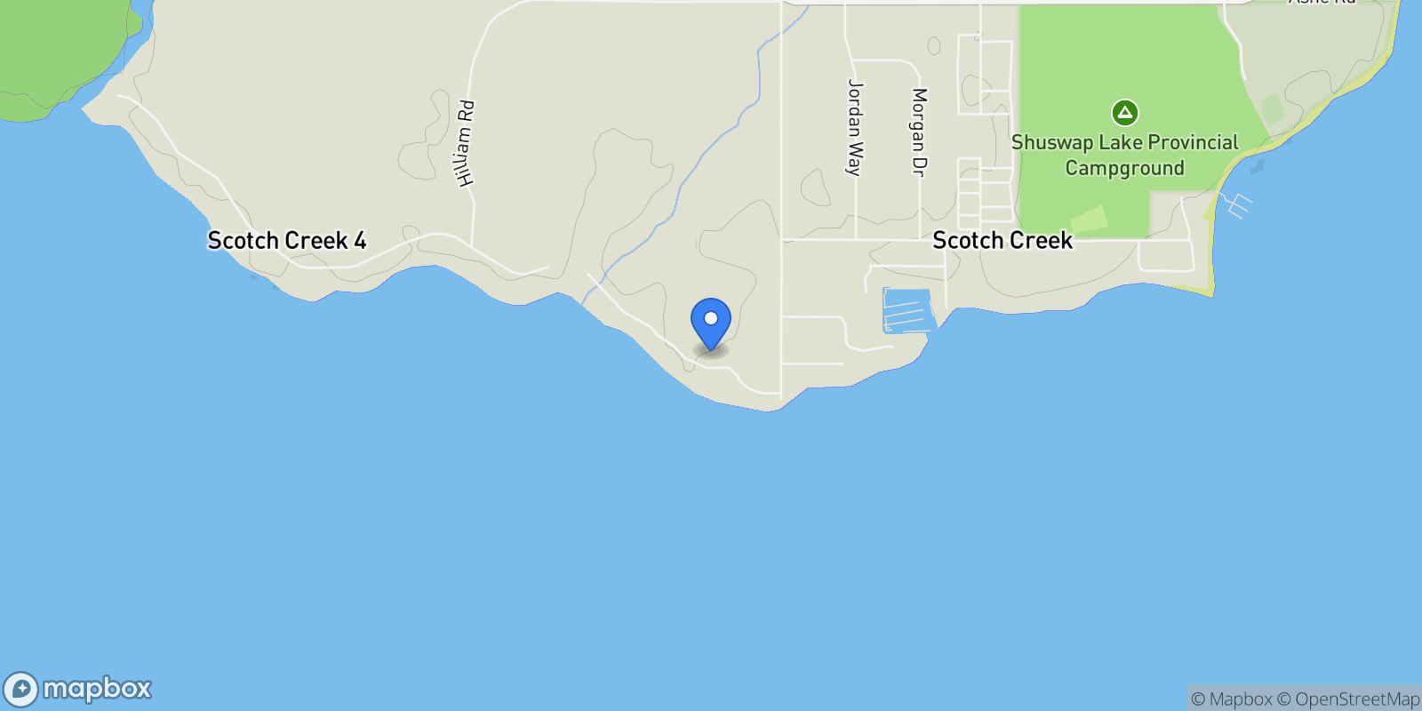 Map showing 3789 ZINCK Road, Scotch Creek, British Columbia, Canada.