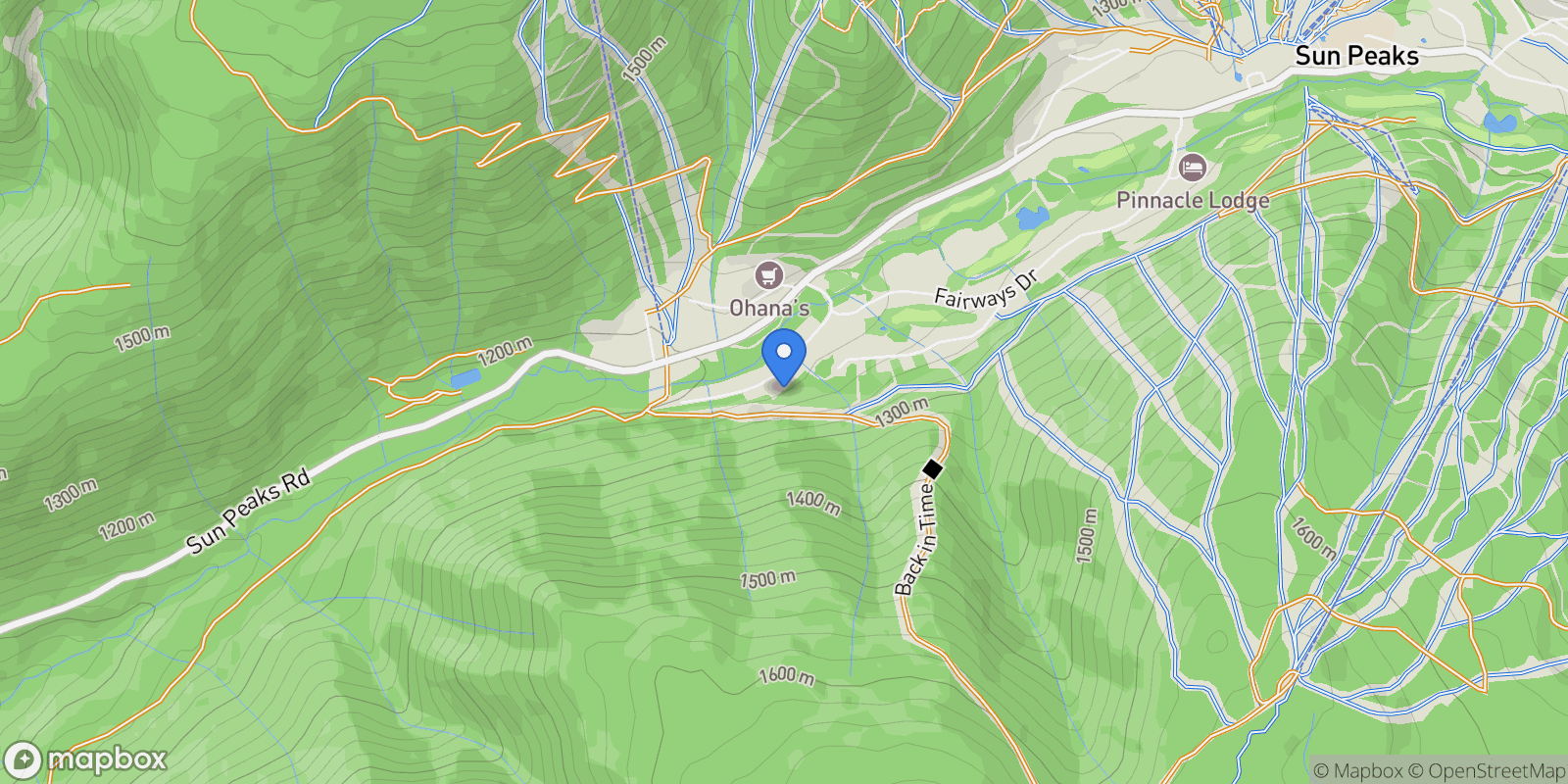 Map showing 1367 BURFIELD Drive, Sun Peaks, British Columbia, Canada.
