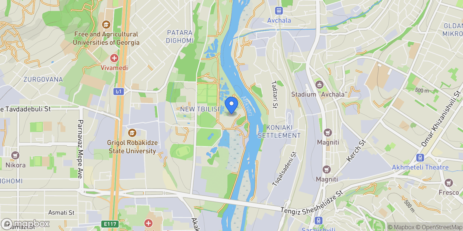 Map showing Bob Walsh Street, T'bilisi 0159, Georgia, Tbilisi, Tbilisi, Georgia.