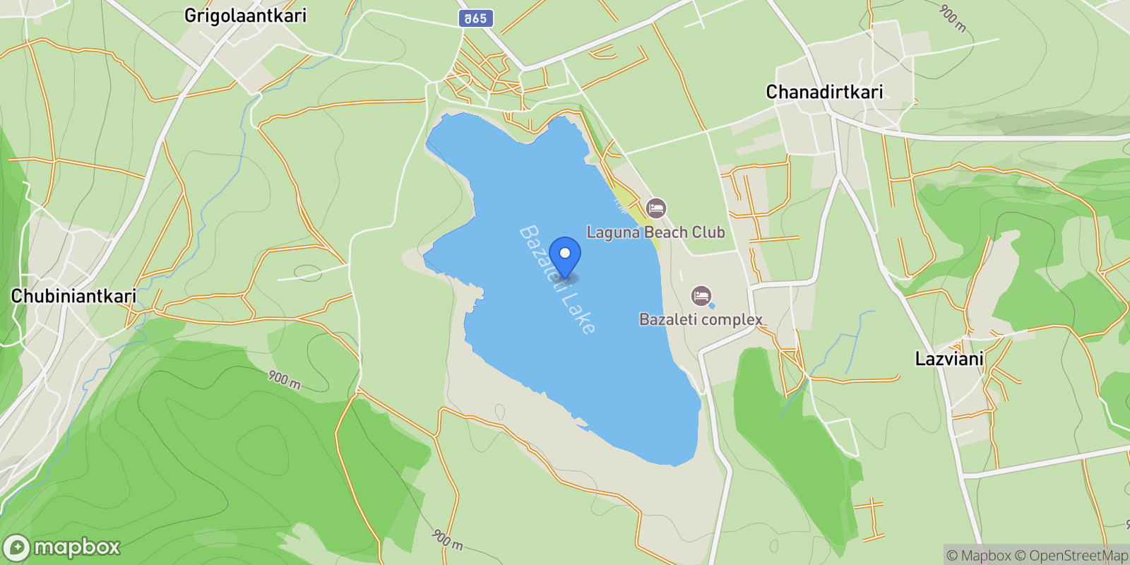 Map showing Bazaleti Lake, Georgia, Bazaleti Lake, Mtskheta-Mtianeti, Georgia.