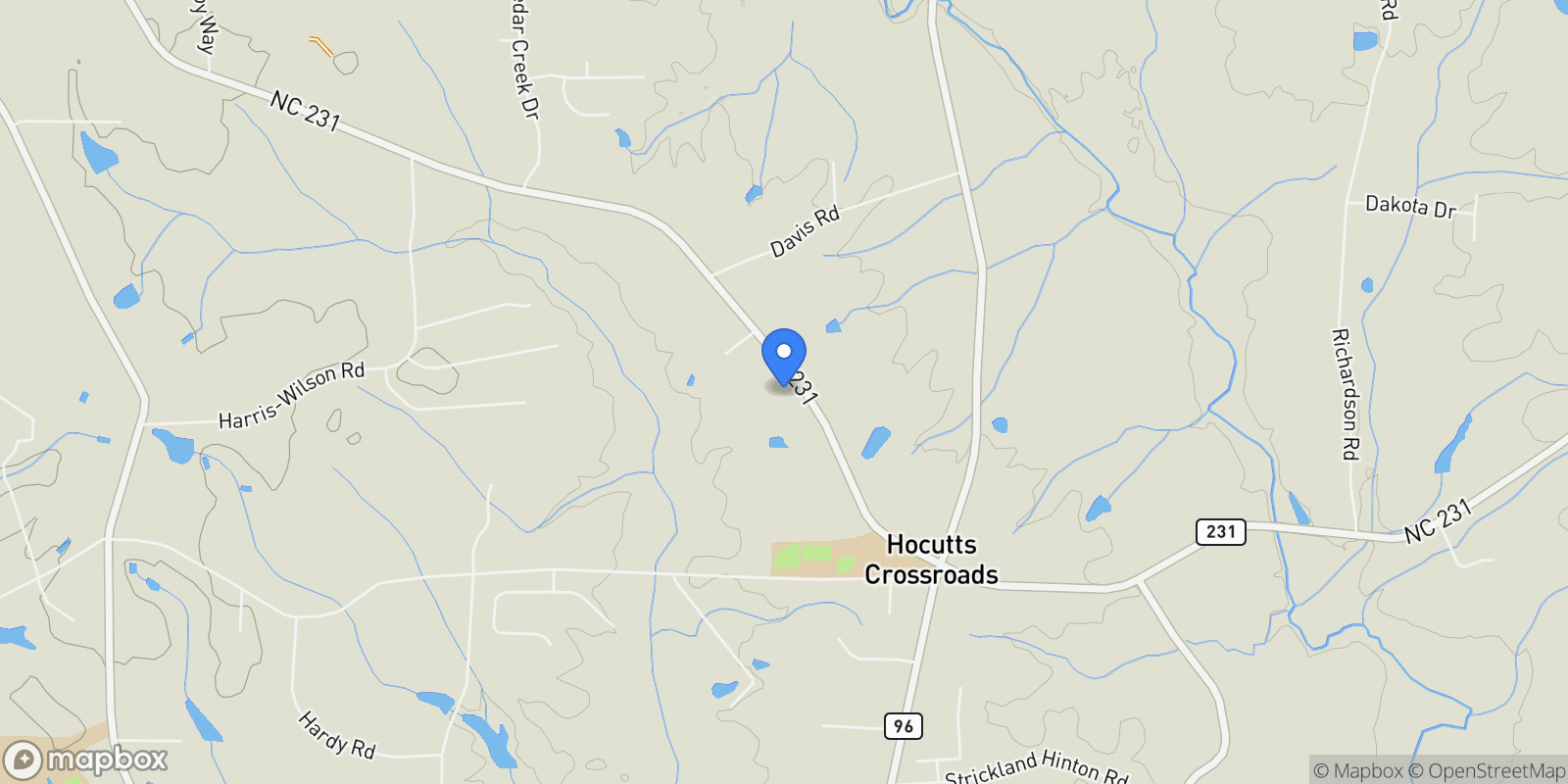 Map showing 50 Farmstead Court, Wendell, North Carolina, United States.