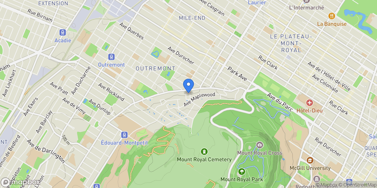 Map showing 3 Av. McCulloch, Montréal, Quebec, Canada.