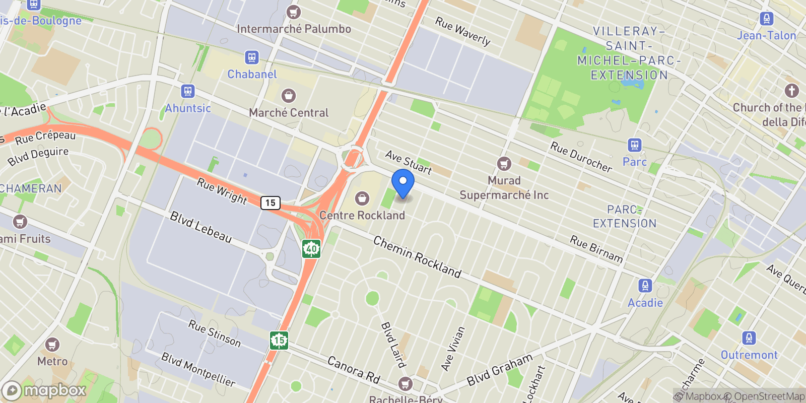 Map showing 433 Av. Ellerton, Mount Royal, Quebec, Canada.