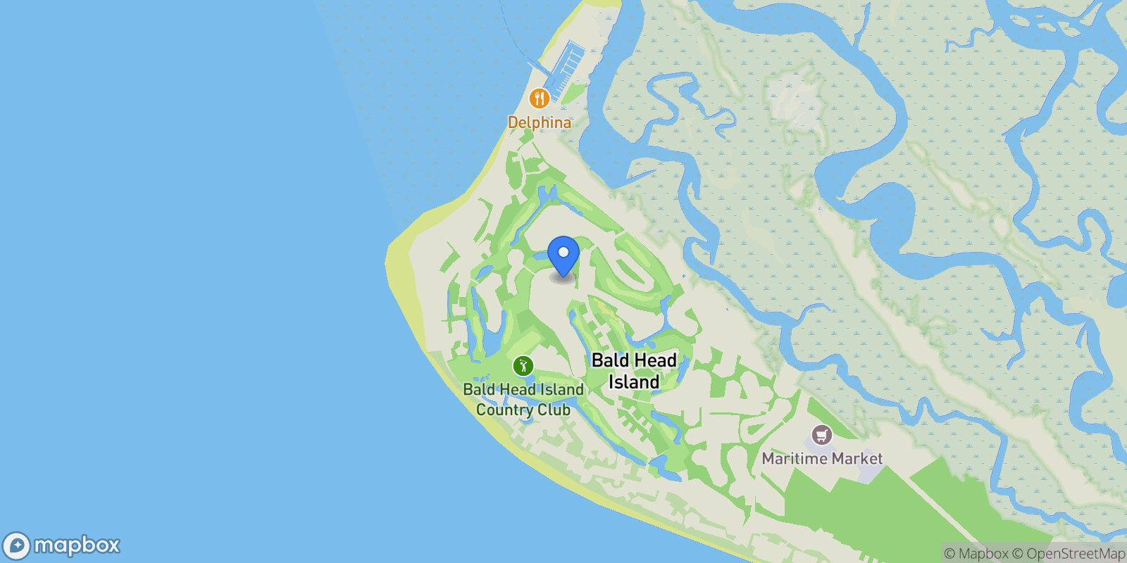 Map showing 20 Fort Holmes Trail, Southport, North Carolina, United States.