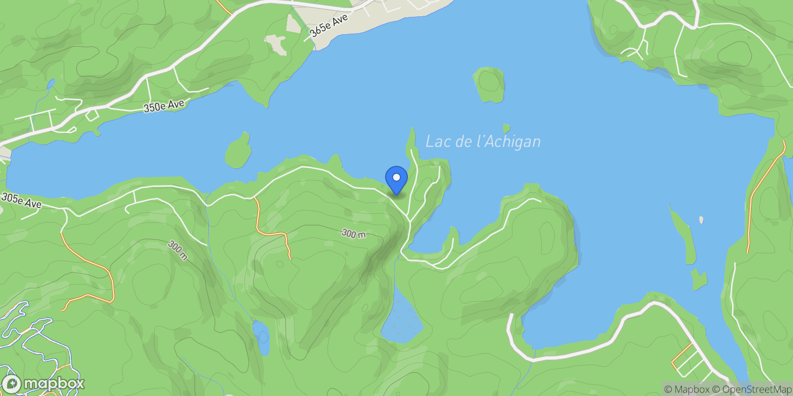Map showing 534 305e Avenue, Saint-Hippolyte, Quebec, Canada.