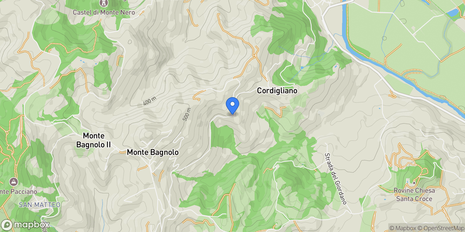 Map showing Strada Ponte Rio Ponte Pattoli, Umbria, Italy.