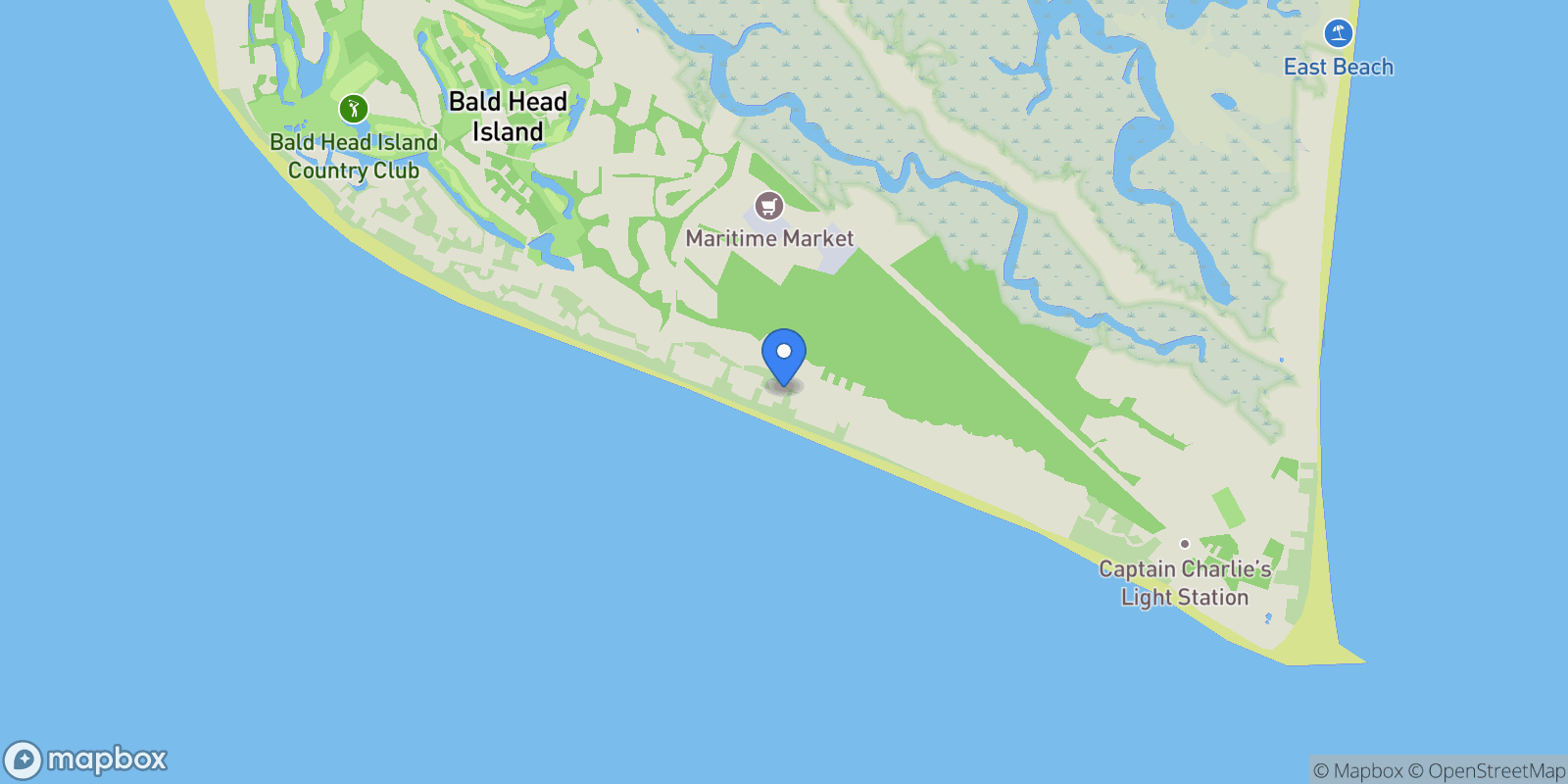 Map showing 20 Coquina Trail, Southport, North Carolina, United States.