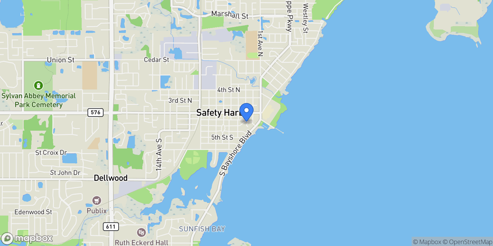 Map showing 244 IRON AGE STREET, Safety Harbor, Florida, United States.