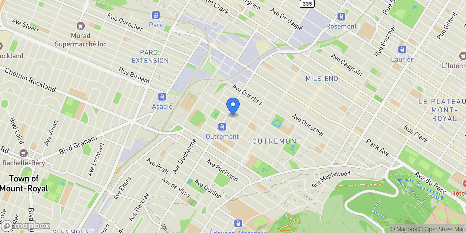 Map showing 779 Av. Outremont 3, Montréal, Quebec, Canada.