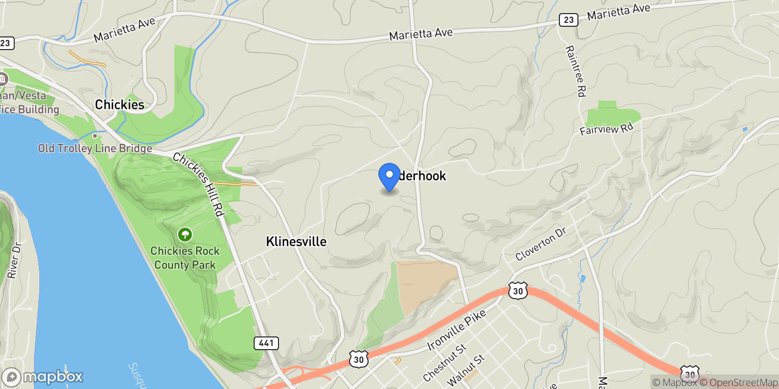 Map showing 532 PHILLIPS DR #LOT 3, COLUMBIA, PA 17512, Columbia, Pennsylvania, United States.