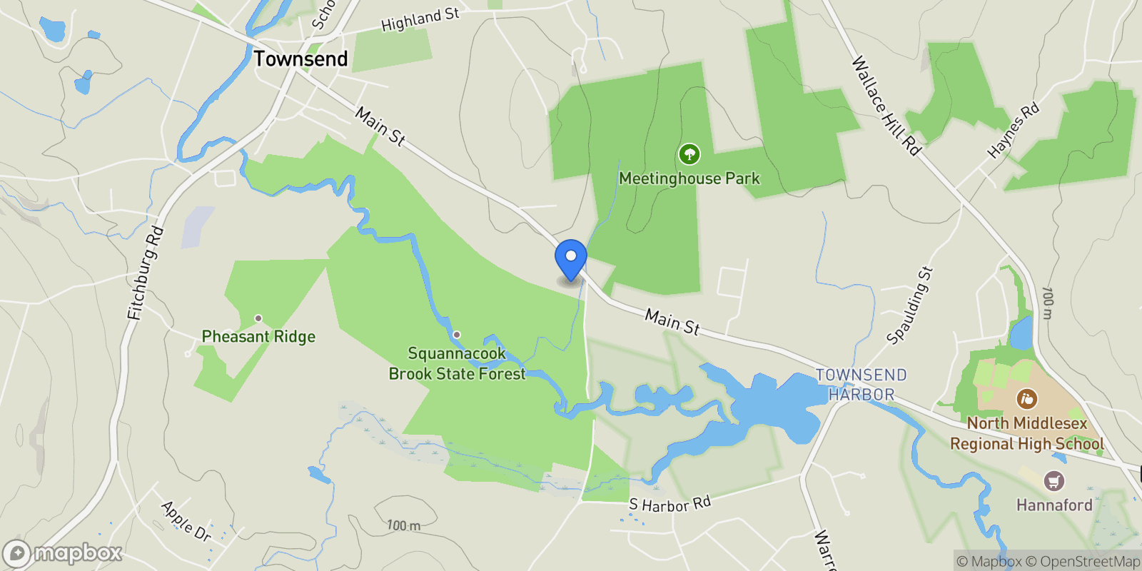 Map showing 144 Main Street , Townsend, MA 01469, Townsend, Massachusetts, United States.