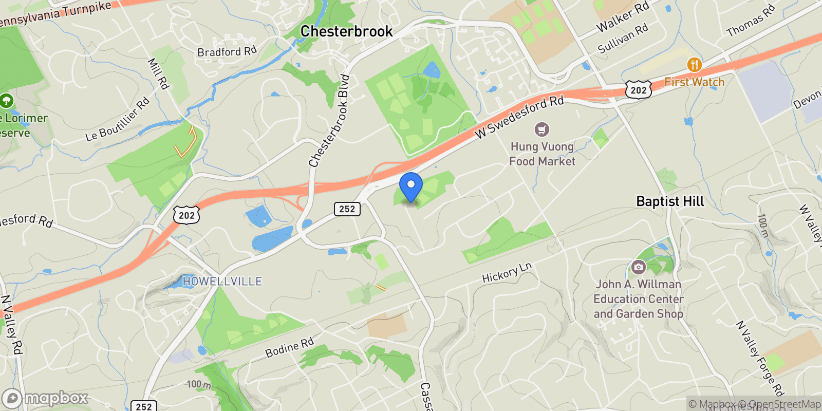 Map showing 793 TORY HOLLOW RD ROAD, BERWYN, PA 19312, Berwyn, Pennsylvania, United States.
