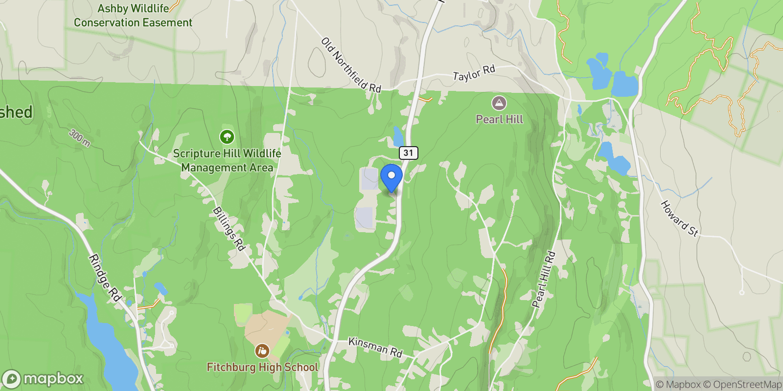 Map showing 1088 Ashby State Rd , Fitchburg, MA 01420, Fitchburg, Massachusetts, United States.