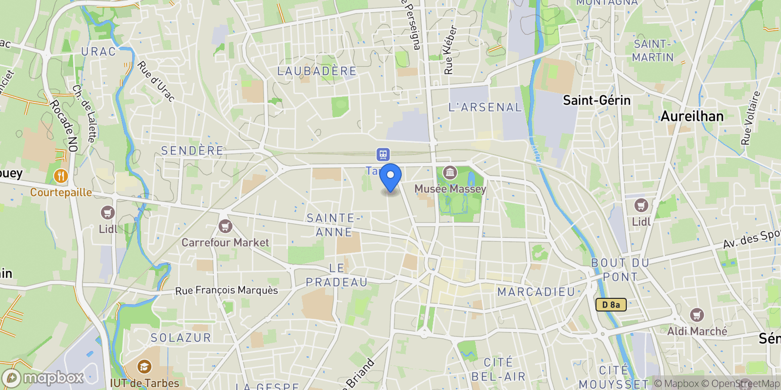Map showing Tarbes, Tarbes, Tarbes, Occitanie, France.