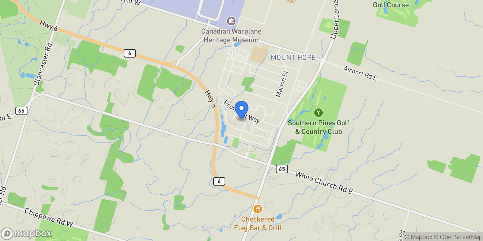 Map showing 59 Solsbury Crescent, Hamilton, ON L0R 1W0, Hamilton, Ontario, Canada.