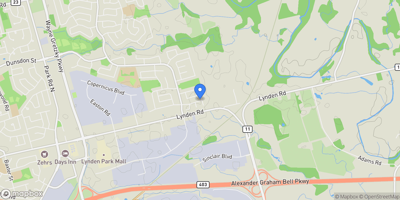 Map showing 4 Nashua Drive, Brantford, ON N3P 1K9, Brantford, Ontario, Canada.