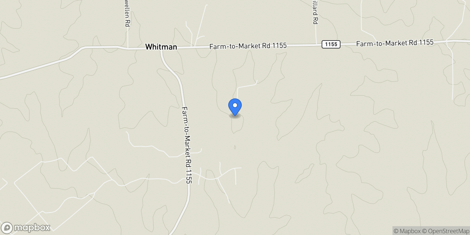 Map showing 20751 Fm 1155 E , Washington, TX 77880, Washington, Texas, United States.