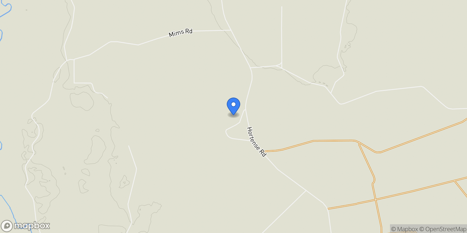 Map showing Screven, Georgia, United States.