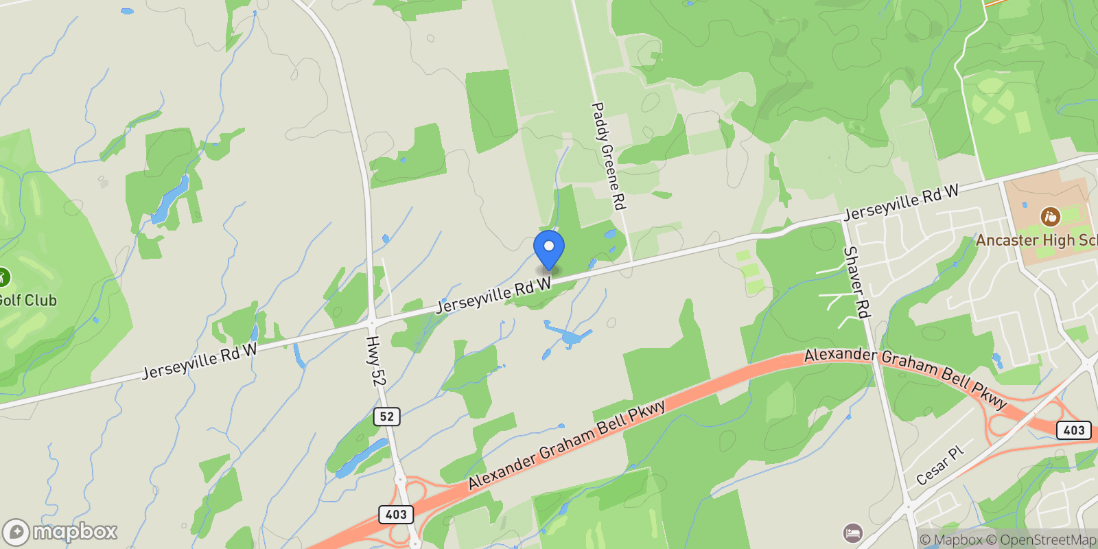 Map showing 1067 Jerseyville Road W, Hamilton, ON L0R 1R0, Hamilton, Ontario, Canada.