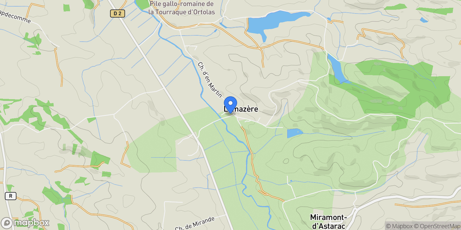 Map showing Lamazère, Lamazère, Lamazère, Occitanie, France.