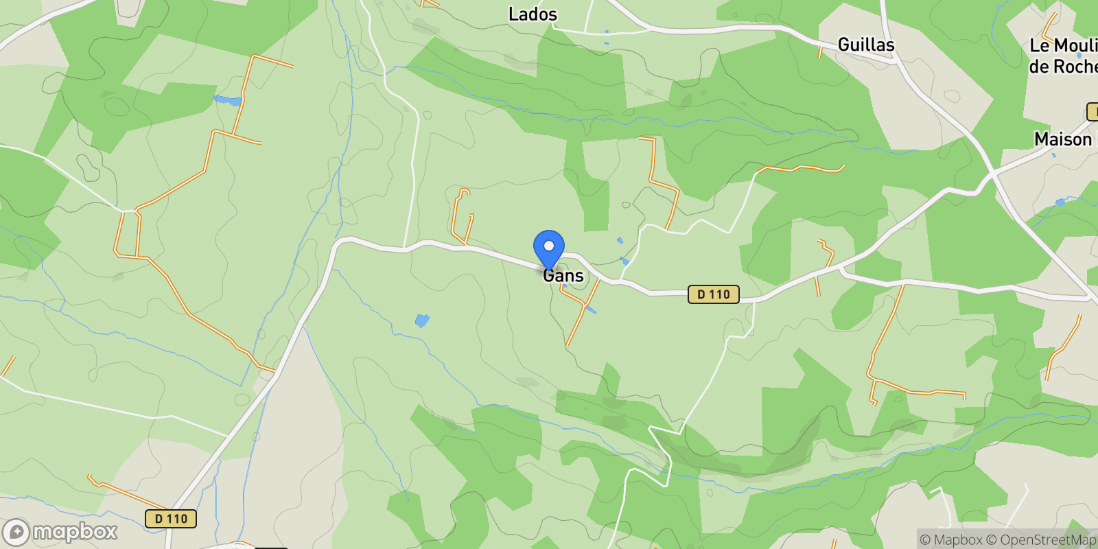Map showing Gans, Gans, Gans, Nouvelle-Aquitaine, France.