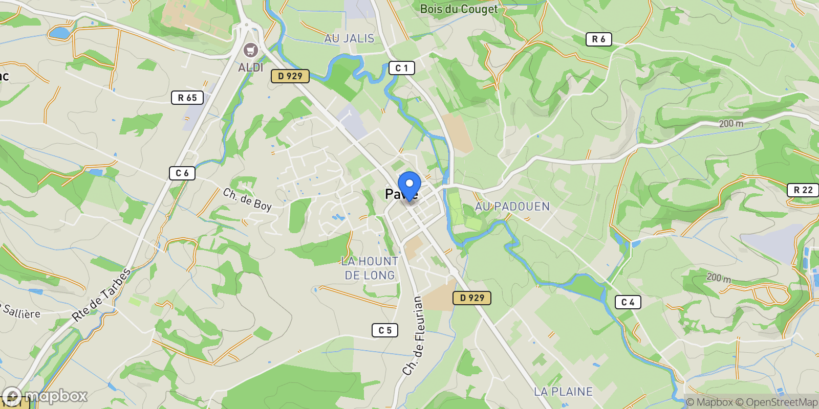 Map showing Pavie, Pavie, Pavie, Occitanie, France.